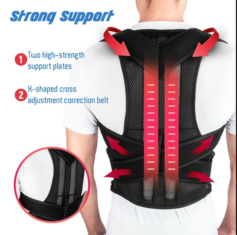 Powrót Korekta Korekta Ramię Support Support Brace Pas Therapy Barmar Kręgosłupa Kręgosłupa Brace Support Pas Regulowany Back Trainer