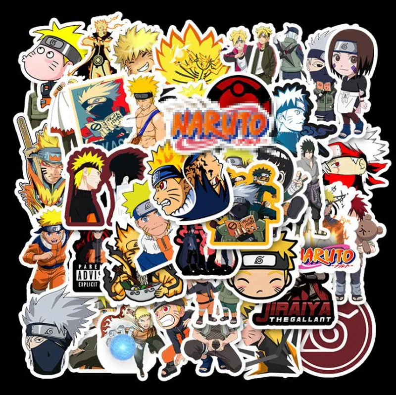 50 Pack Naruto Stickers Waterproof Vinyl Cartoon Stickers Water