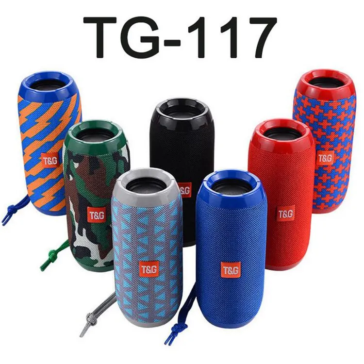 2021Portable Głośniki TG117 Głośnik Bluetooth Podwójny Horn Mini Outdoor Portable Waterproof Subwoofers Wireless DHL FedEx