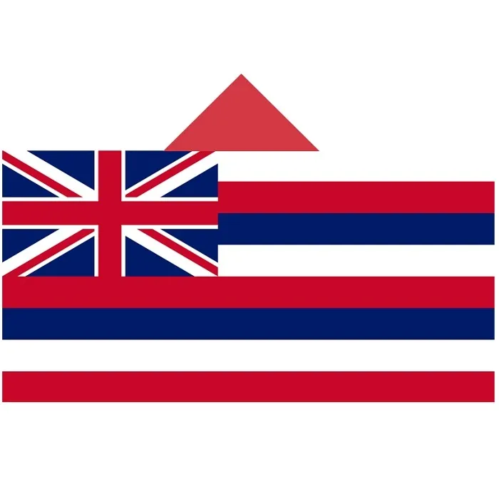 Hawaii-Kap-Flagge, 3 x 5 Fuß, Polyesterdruck, 90 x 150 cm, hawaiianische Körperflagge, Banner für den Innen- und Außenbereich, 1,5 x 0,9 m