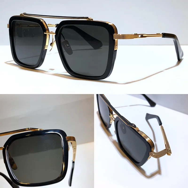 Nieuwe zeven zonnebril mannen top metalen vintage mode stijl vierkant frame outdoor bescherming UV 400 lens eyewear met case verkocht door