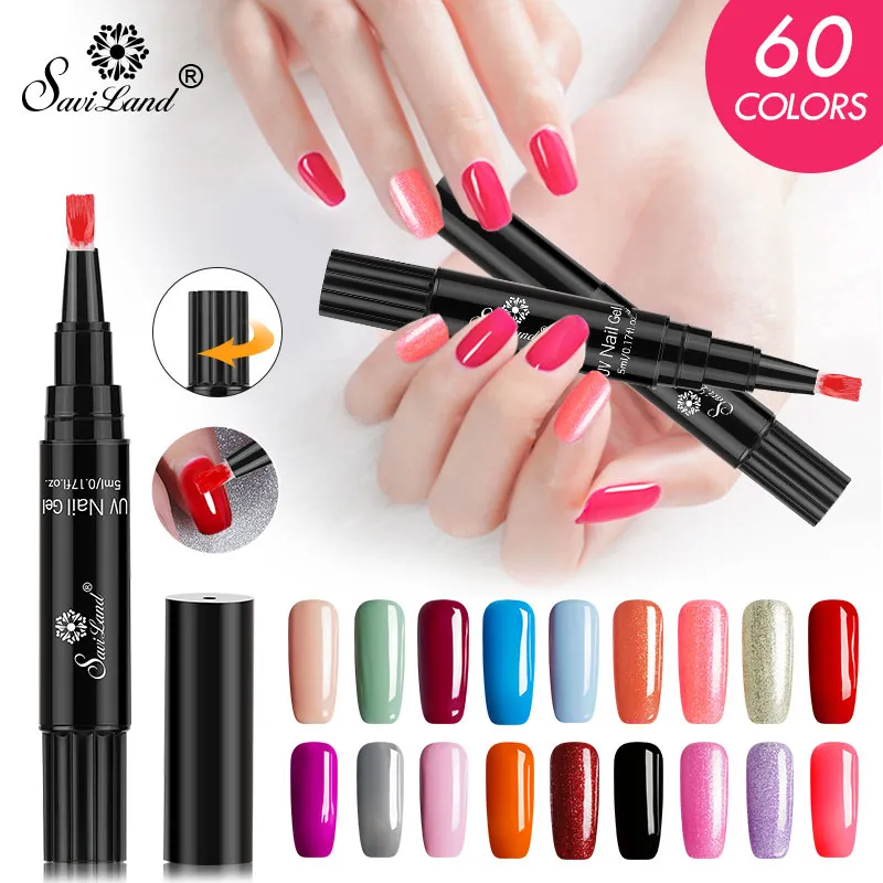 Vernis à ongles stylo 3 en 1 gel vernis à ongles stylo paillettes une étape facile à utiliser UV vernis à ongles stylo