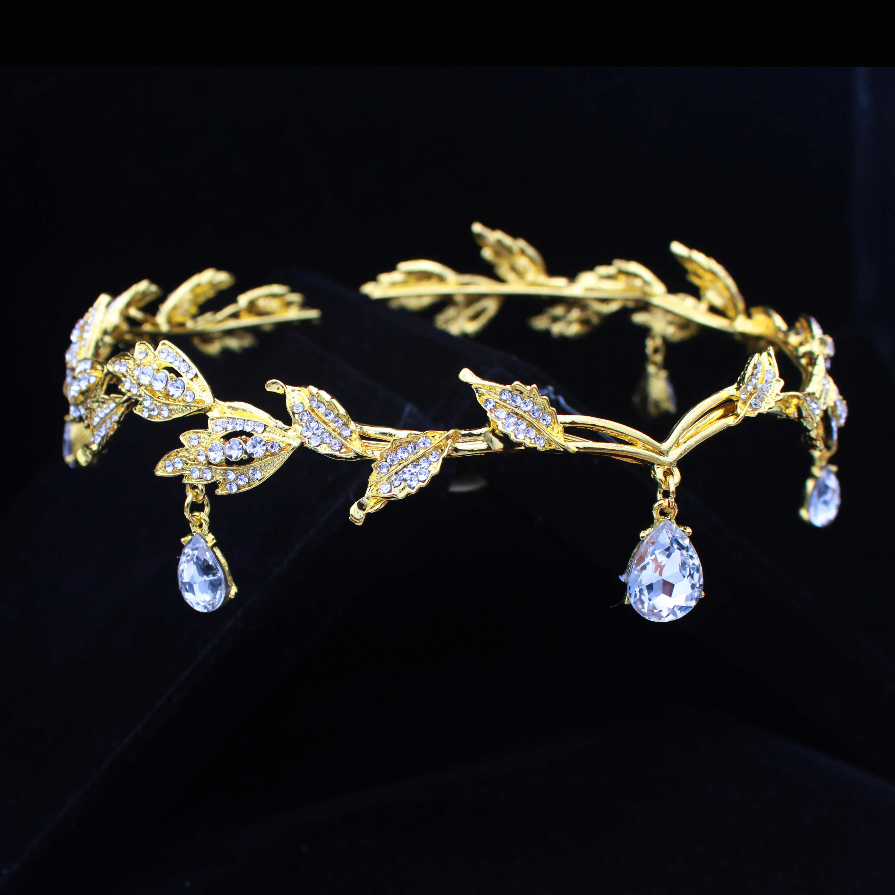 Zoestar Vintage Kopfkette (goldfarben Mit Grünen Kristallen) – Stirnschmuck Mit Quasten Für Partys, Halloween, Hochzeiten