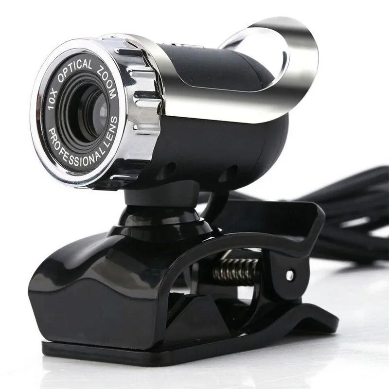 USB Webcam Camera with Mic Night Vision Web Cam For PC Laptop Class 360  Degree