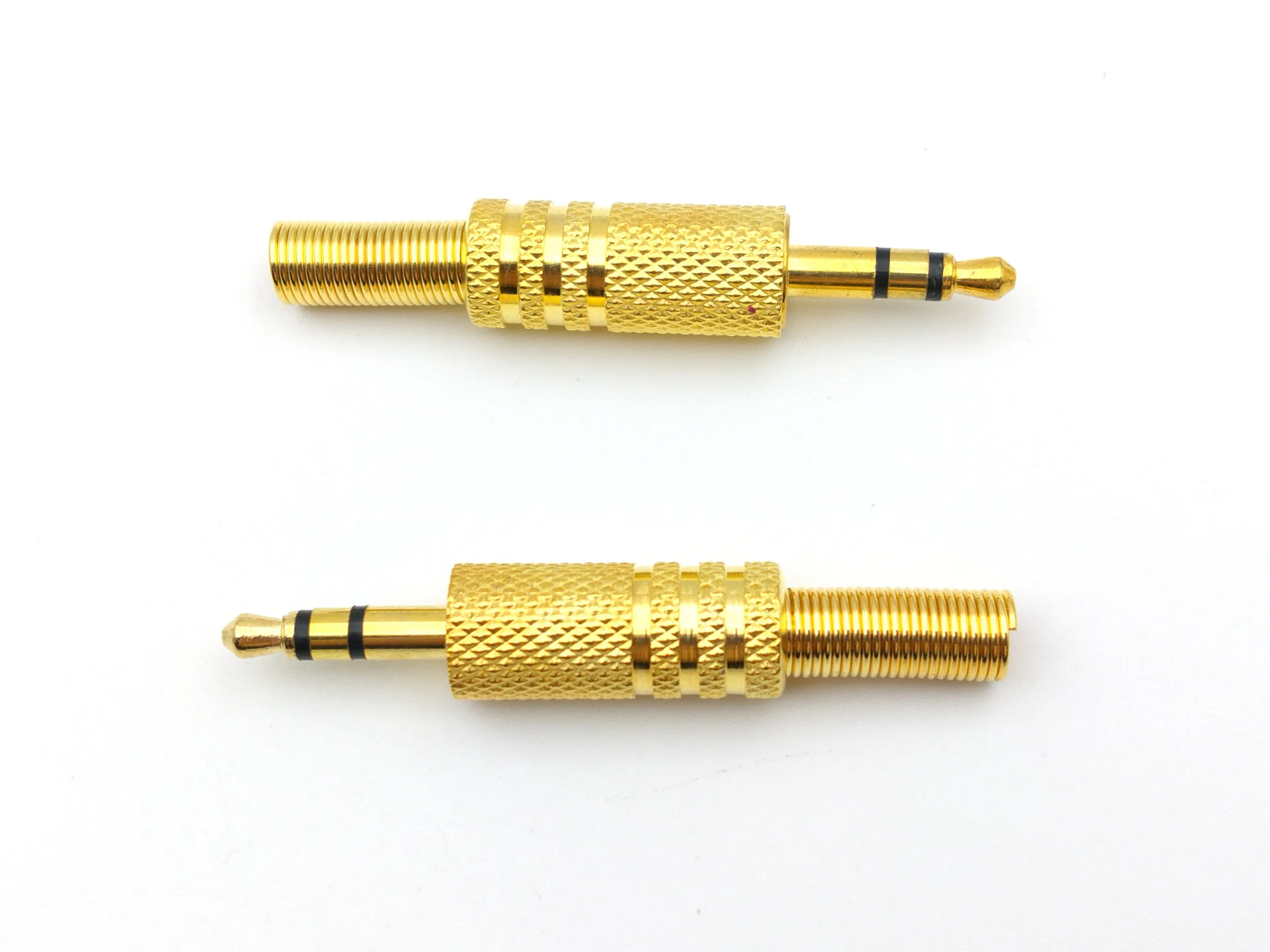 100 pièces stéréo 3.5mm 1/8 "adaptateur mâle connecteurs de prise audio