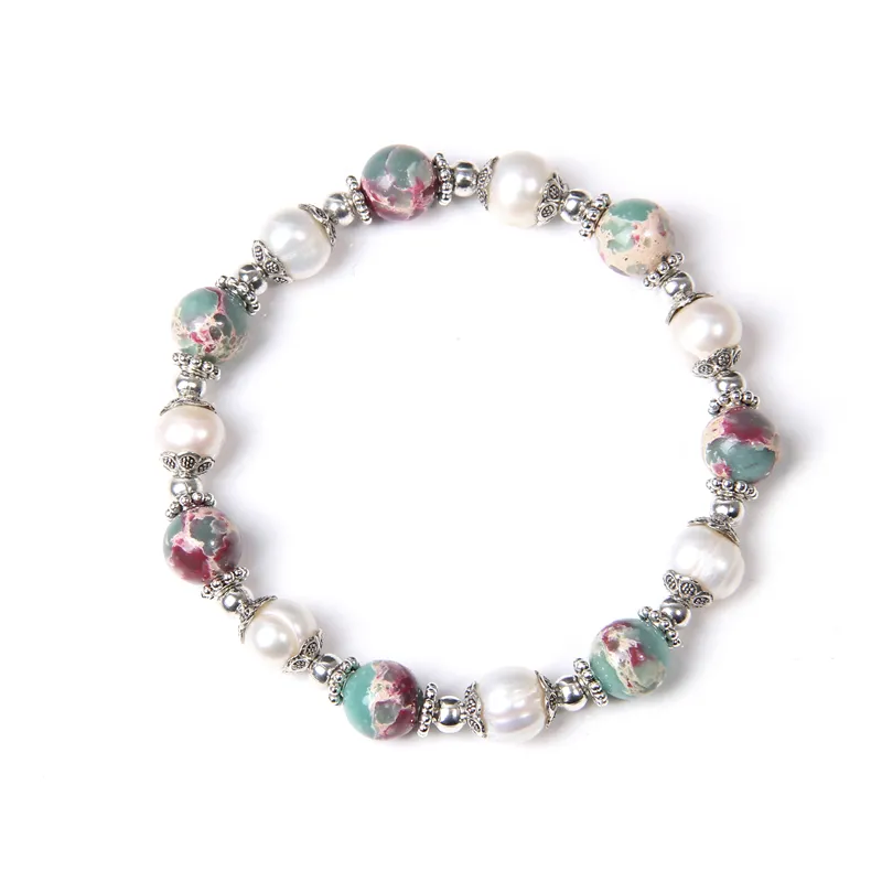 Natural Pearl Charm Natural Stone Bracelet For Women Pink Crystal Quartz Beads Bracelet Women Female jewelry Gift