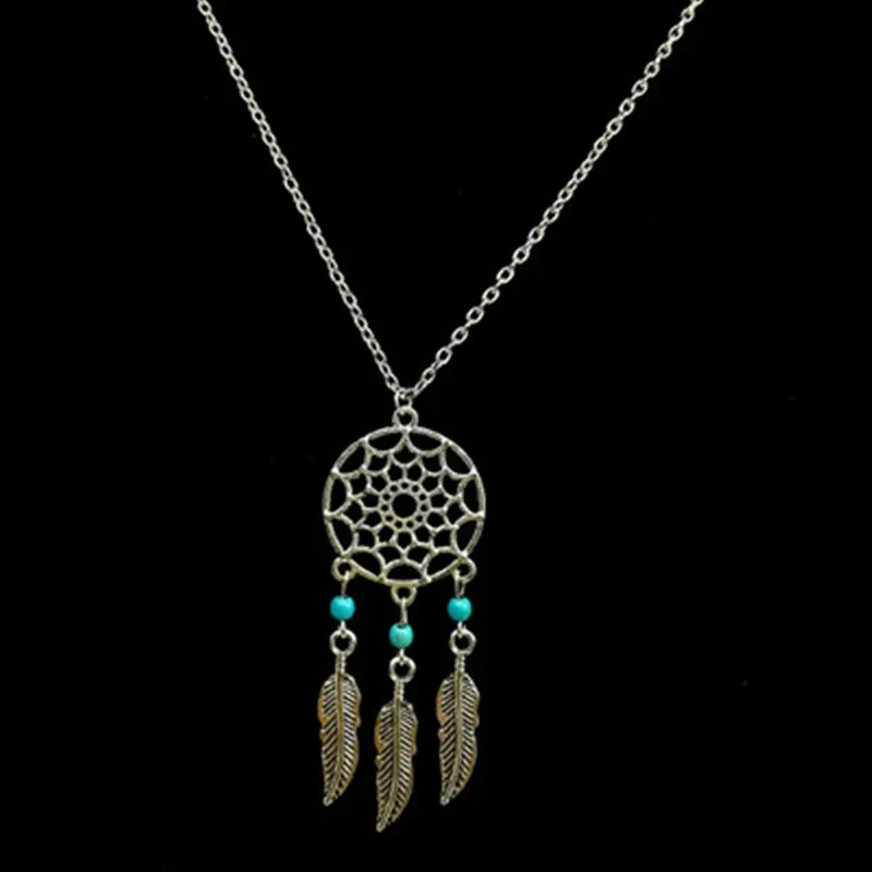 2019 Fashion Hot Pendant Halsband 4 stilar Alloy Dream Catcher Girl Necklace för Kvinnor Uttalande Halsband Smycken Dreamcatcher YD0026