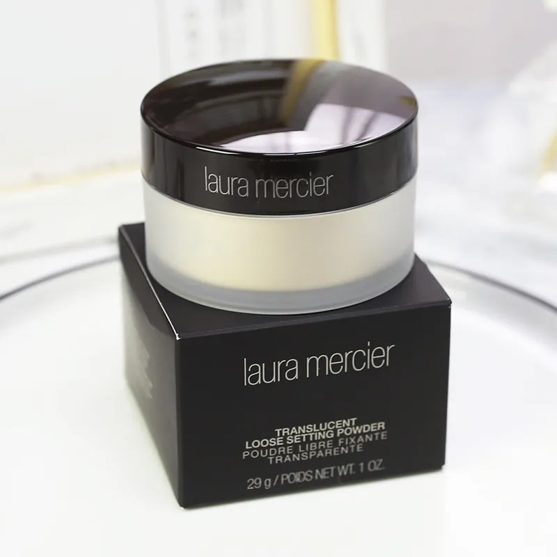 Black Box'ta Dropshipping Yeni Paket Laura Mercier Foundation gevşek Ayar Toz Düzeltme Makyaj Pudrası min Gözenek Parlatıcı