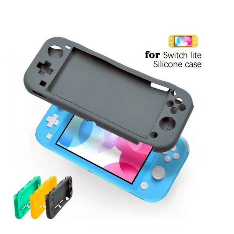 Mobile Phone Cases colorful Soft Silicon Case Cover For Nintendo Switch Lite 4 color simple opp 50pcs/lot