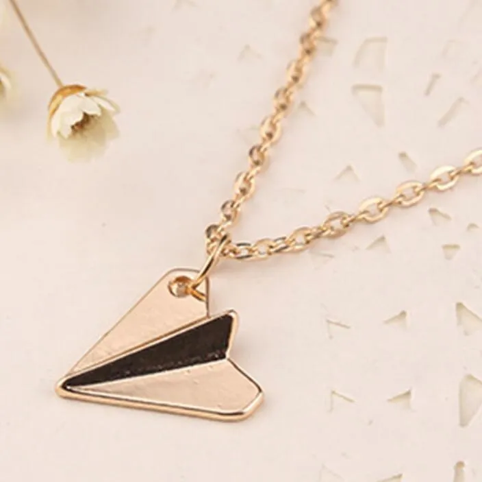 jewelry paper plane pendant necklace one direction necklace for men classic simple whole fashion3696285