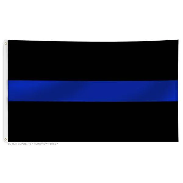 3x5fts 90x150cm в честь сотрудников правоохранительных органов Thin Blue Line Флаг оптом прямой