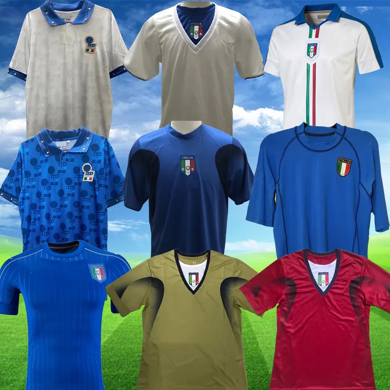 Vintage WK Retro voetbalshirts 1990 THUIS VOETBAL 1994 TRUI Maldini Baggio Donadoni Schillaci Totti Del Piero 2006 Pirlo Inzaghi buffon 2000