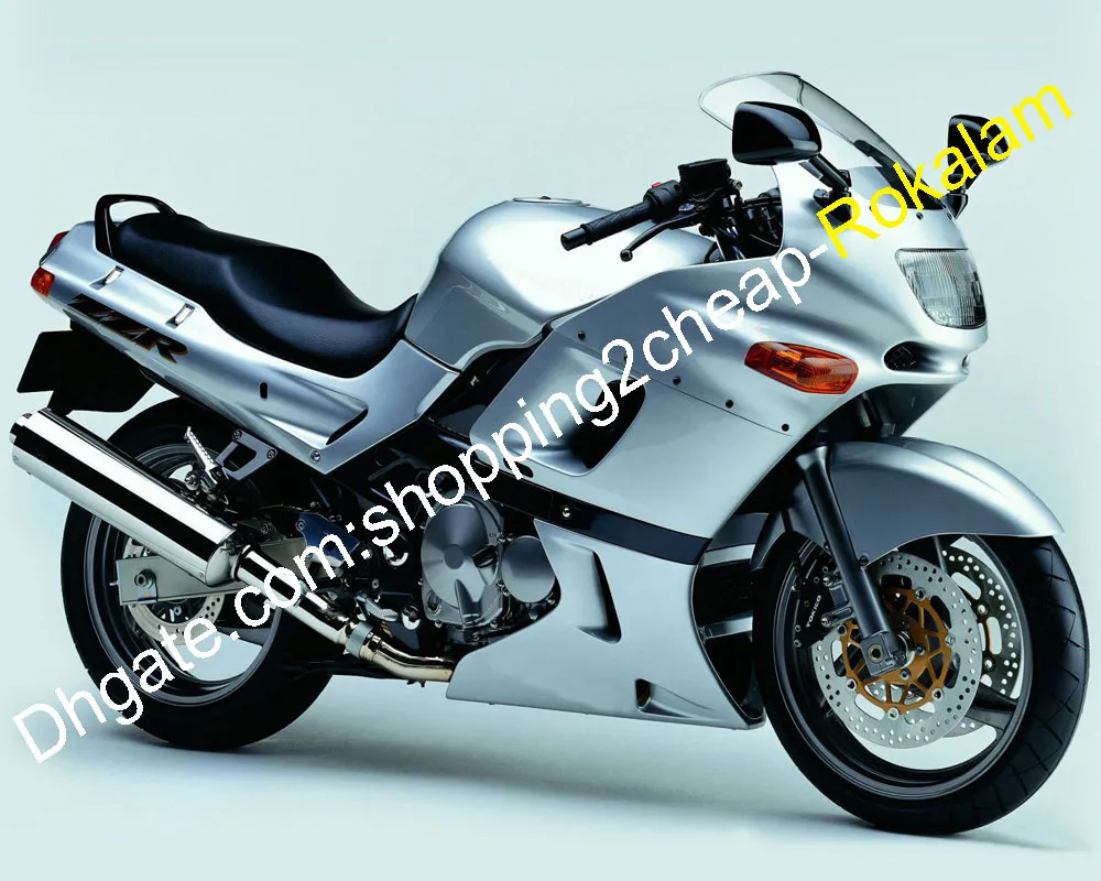 인기있는 슬리버 ZZR400 Kawasaki Ninja ZZR-400 1993-2003 ZZR 400 93-03 오토바이 오토바이 페어링 키트 (사출 성형)