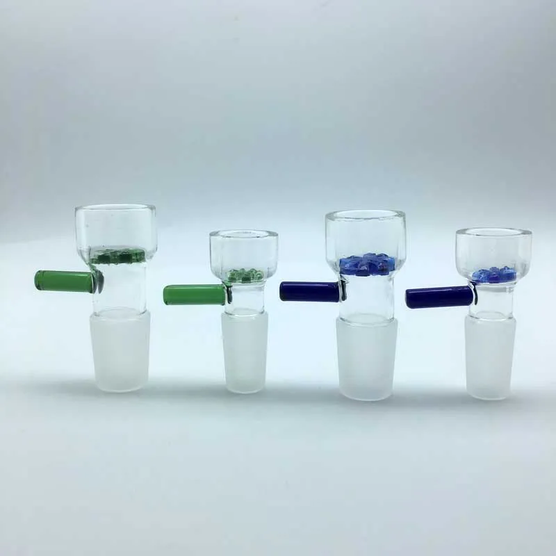 Entonnoir 14mm 18mm Bols En Verre Pour Bongs Joint Mâle 5 Couleurs Bol En Verre Fumer Tuyau Pour Bongs En Verre Plates-formes Pétrolières Conduites D'eau