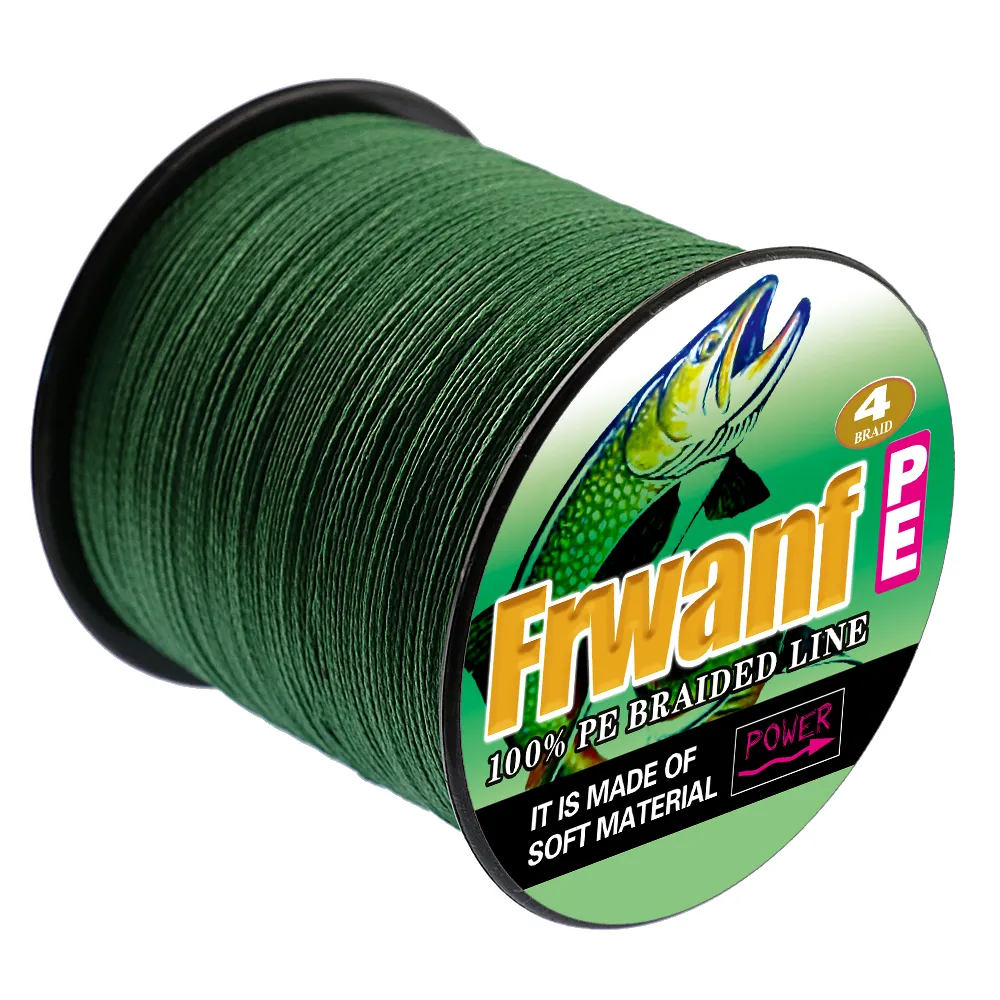 خط الصيد مضفر PE 1000M Super PE Wire 4 خيوط 6 8 10 15 20 25 30 40 50 60 70 80 90 100LB 4 جديلة سولتورت مياه FREASHWATE258T