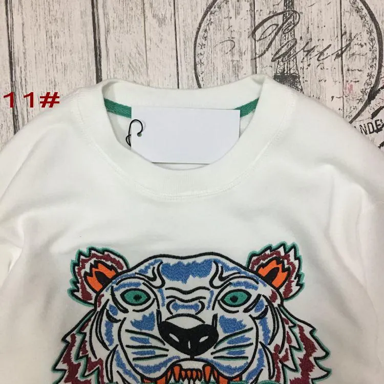 Modefrakt Broderi tigerhuvudtröja man kvinna högkvalitativ långärmad o-ringad tröja Dam Luvtröjor Sweatshirts jacka kappa