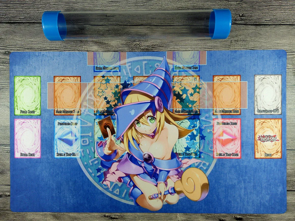 Dark Magician Girl YuGiOh Duel Custom 1Player Playmat TCG CCG Mat Free Best Tube