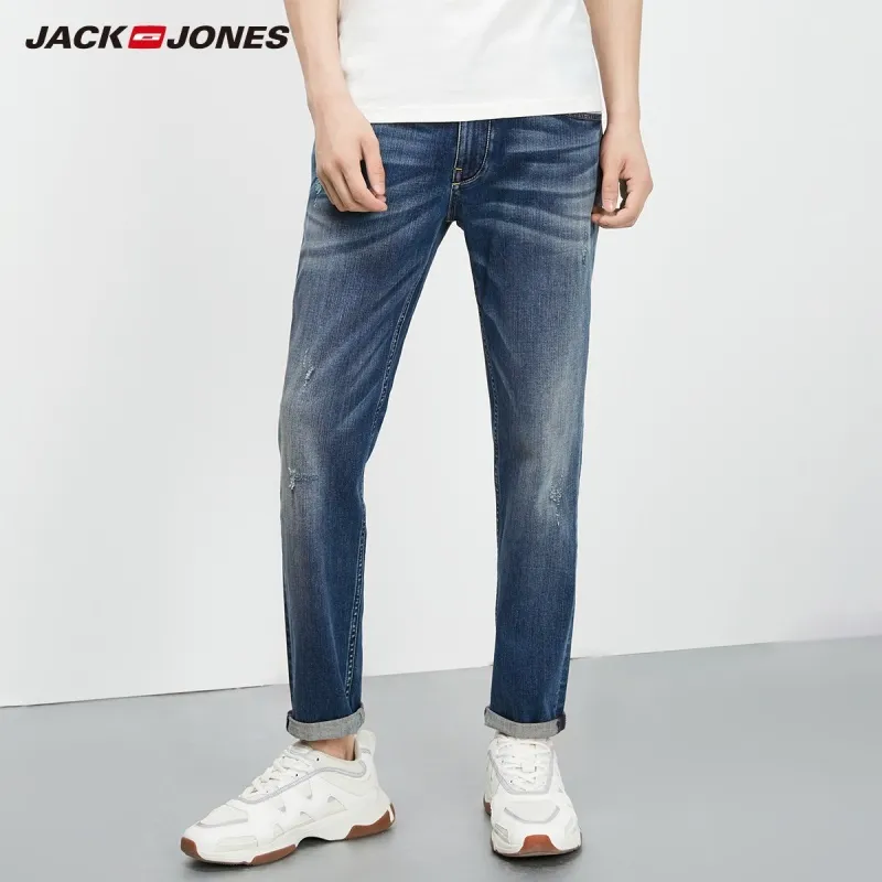 Jackjones 남자 가을 스트레치 테이퍼 - 다리 잘린 청바지 패션 바지 Menswear Basic 219232506