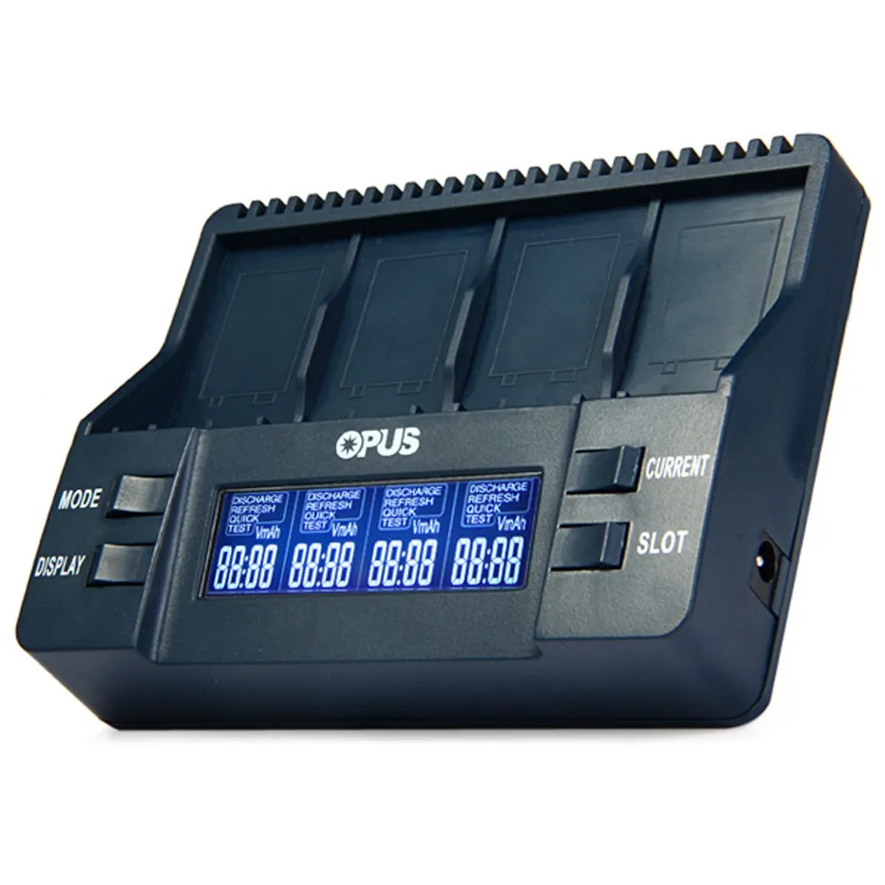 Opus BT - C900 Digital 4 Steckplätze 9V Li-Ion NiMh Akkus Ladegerät - US-Stecker