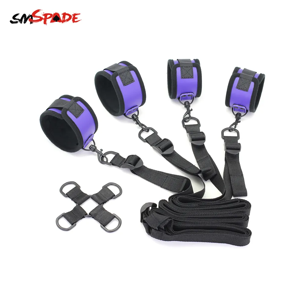 Smspade Bondage Restraint Kit Slave Adult Sex Toys Handcuffs Ankle Cuffs Sex Products For
