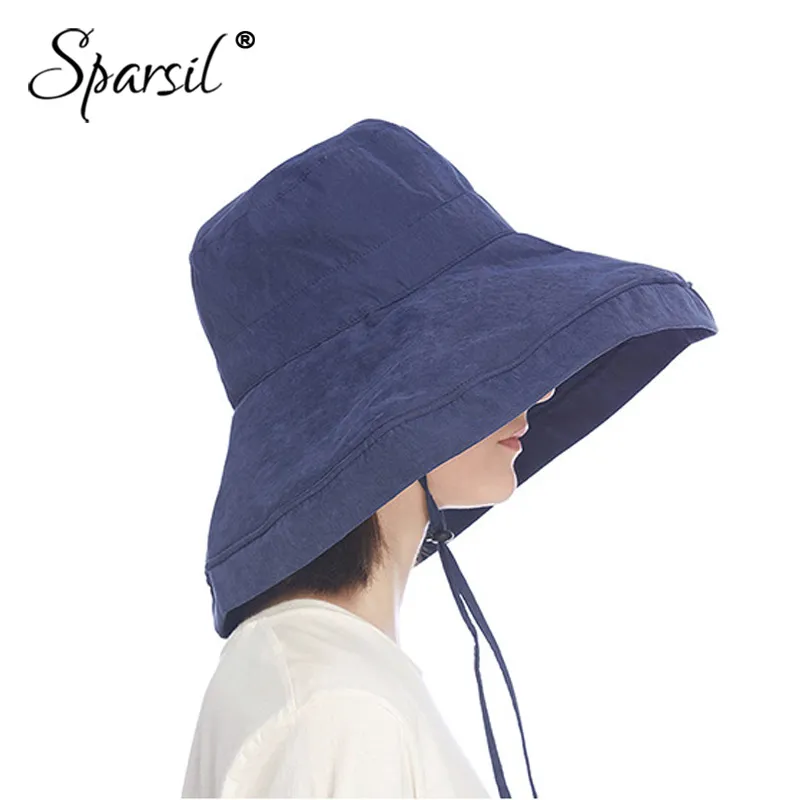 Cappello da sole da donna a tesa larga, protezione UV, cappello da pescatore da viaggio all'aperto, Grigio, taglia unica