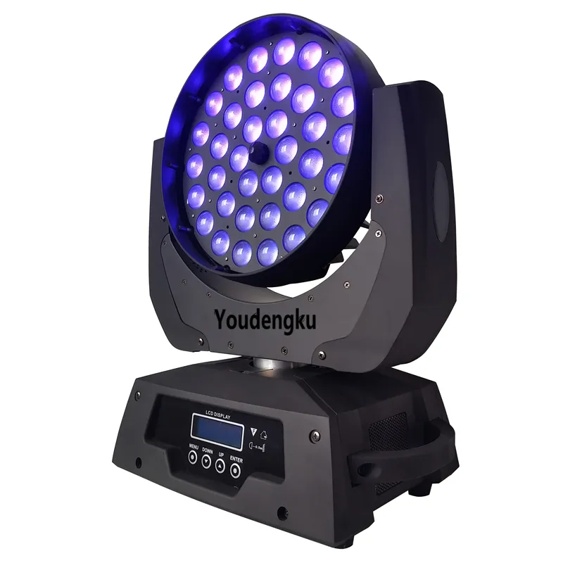 6 أجزاء 36 أجزاء led تتحرك رئيس التكبير ضوء rgbwa uv 6 في 1 lyre dmx led غسل التكبير 36x18