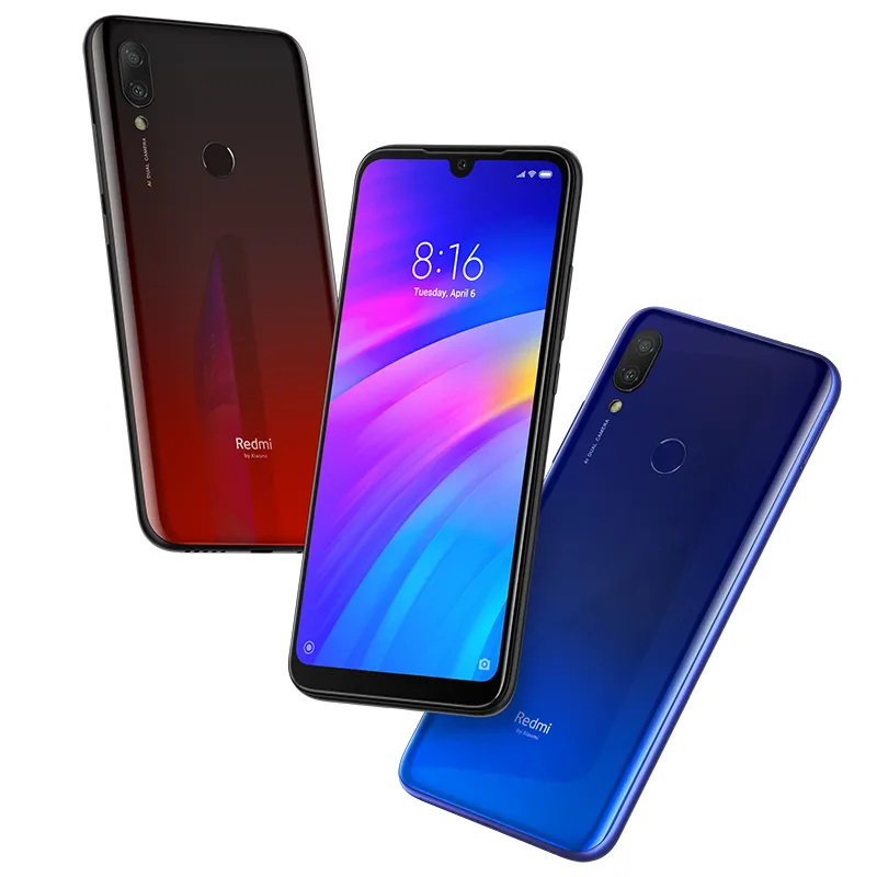 الأصلي xiaomi redmi 7 4 جرام lte الهاتف الخليوي 3GB RAM 32GB ROM Snapdragon 632 Octa Core Android 6.26 بوصة ملء الشاشة 12MP AI 4000MAH معرف بصمات الأصابع الهاتف المحمول الذكية