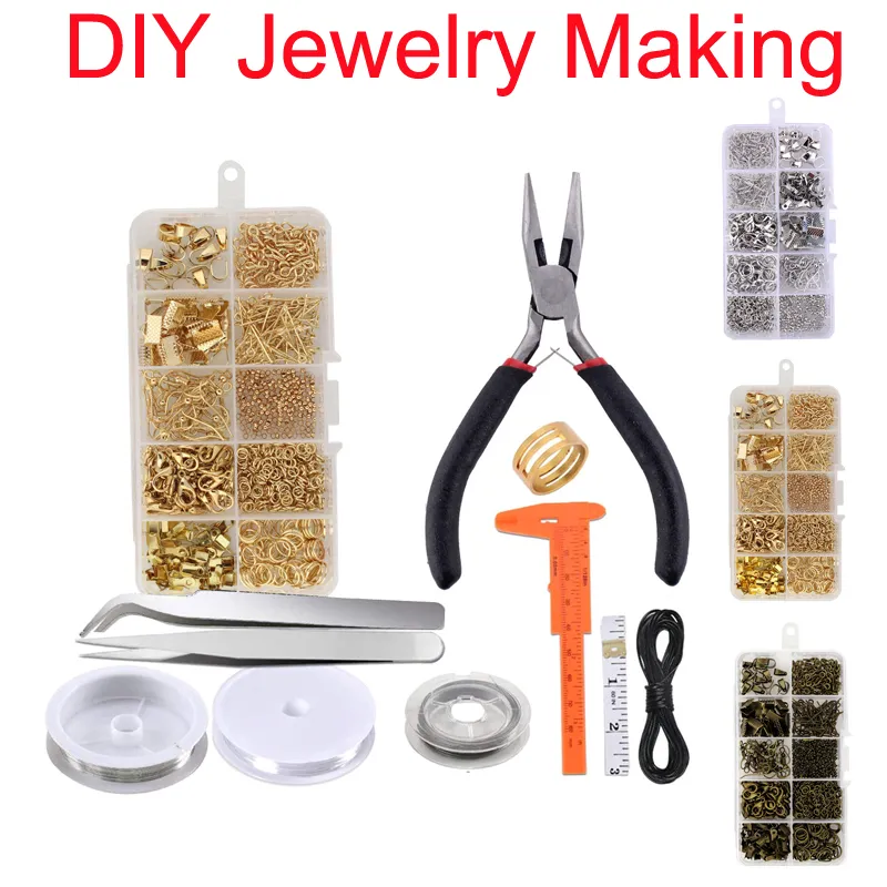 Jewelry Making Supplies Kit With Jewelry Findings Pliers Charm Beading Wire  For Necklace Bracelet Earrings Jewelry Making Repair Tools N53Y From Sea  Blooms, $8.89