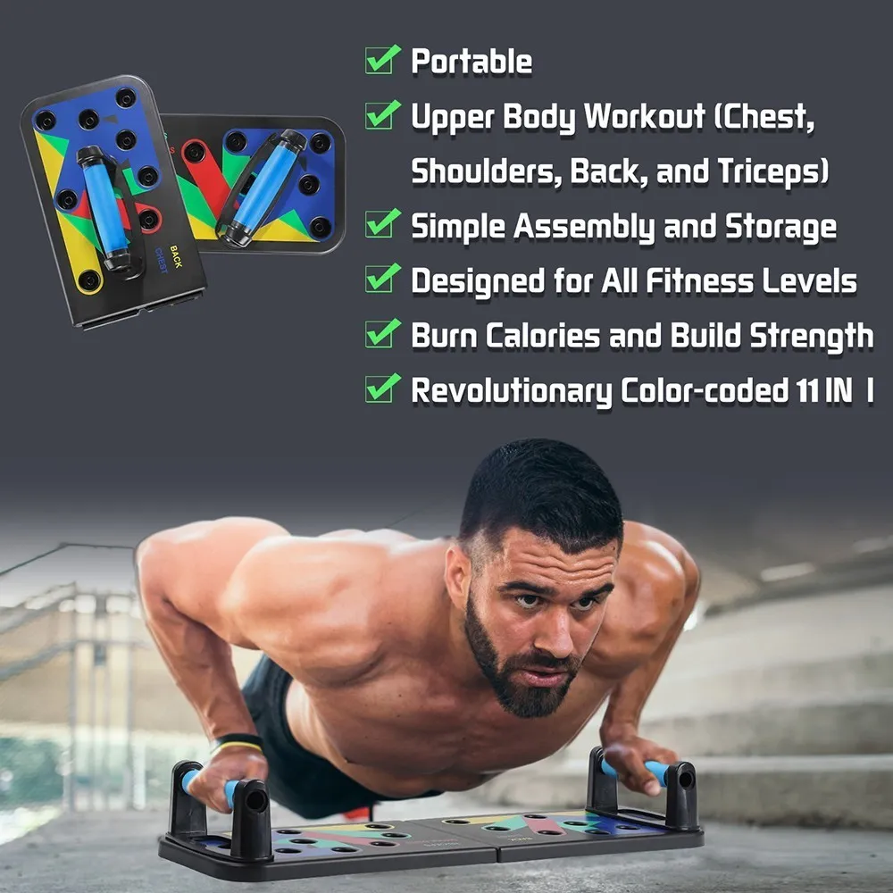 Foldable Multifunctional Body Building Push Up Board Home Gym Fitness Sport Equipment Abdominal Muscle Plate Y200506256B