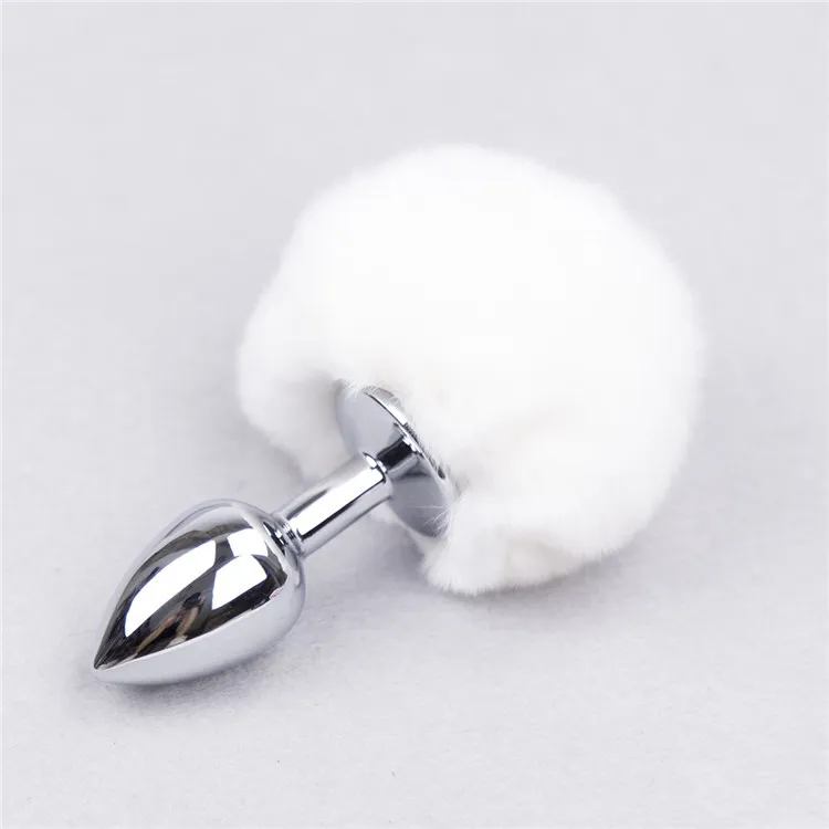 Stainless Steel Rabbit Tail Anal Plug Adult Butt... From Youmvp, $2.48