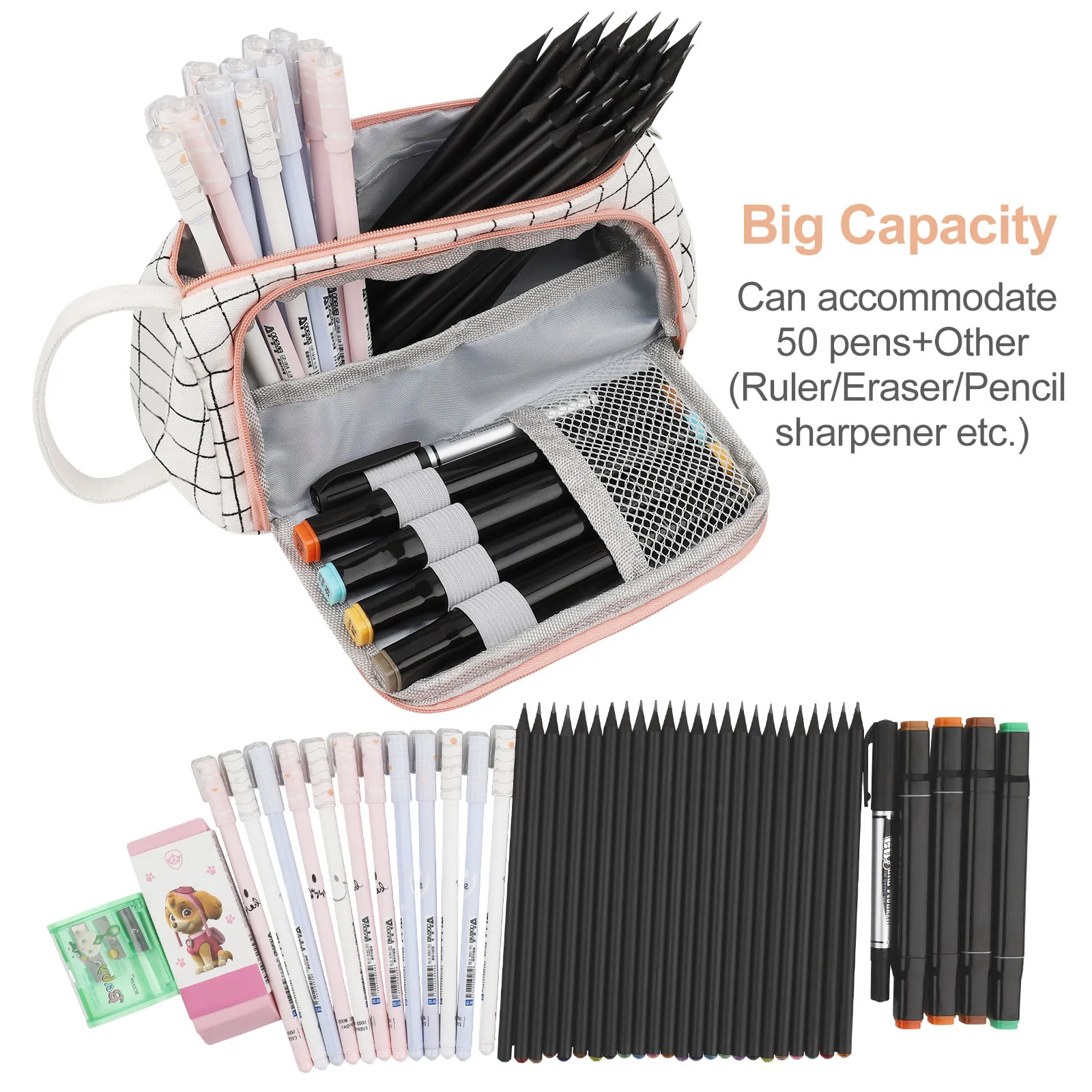 Big Capacity Pencil Case Logo Branded 