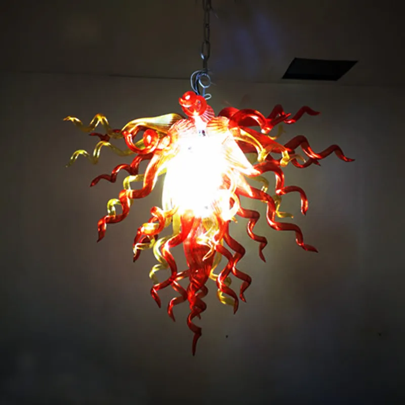 Modern Orange Loft Iron LED Glass Chandelier Lustre Small Size Bedroom Pendant Lamps Lights Hanging Deco Lighting Kitchen Fixtures