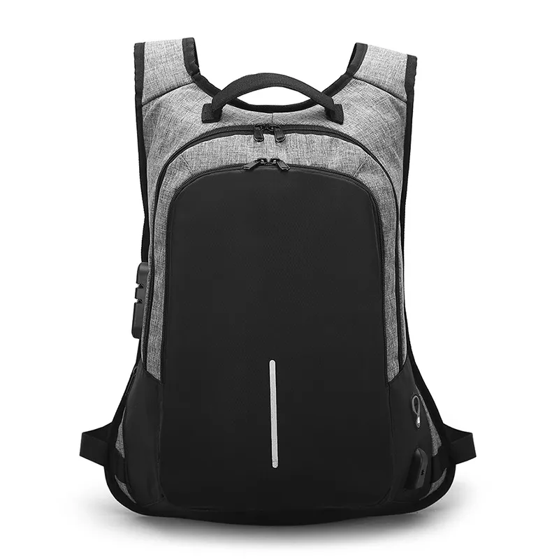 Zaino per laptop da 15,6 pollici NO Key TSA Anti Theft Men Zaino da viaggio Zaino per adolescenti Borsa da uomo