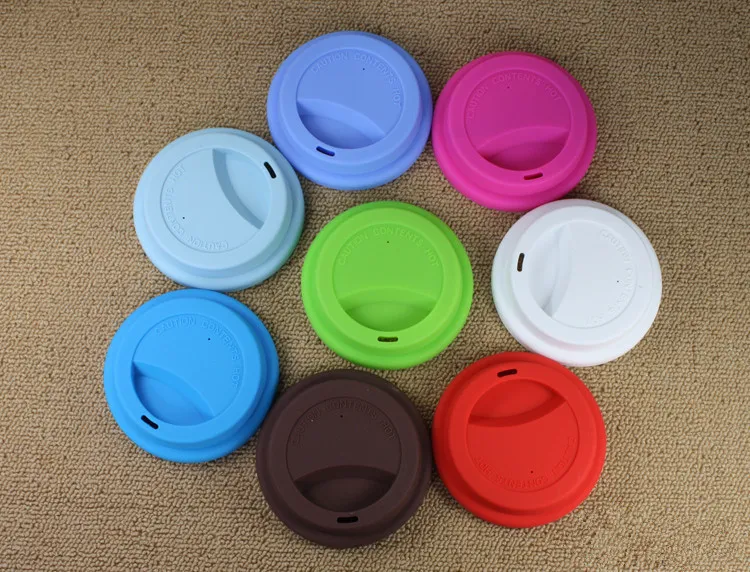3PCS Silicone Cup Covers - Reusable Mug Lids With Spoon Holder For Coffee & Tea