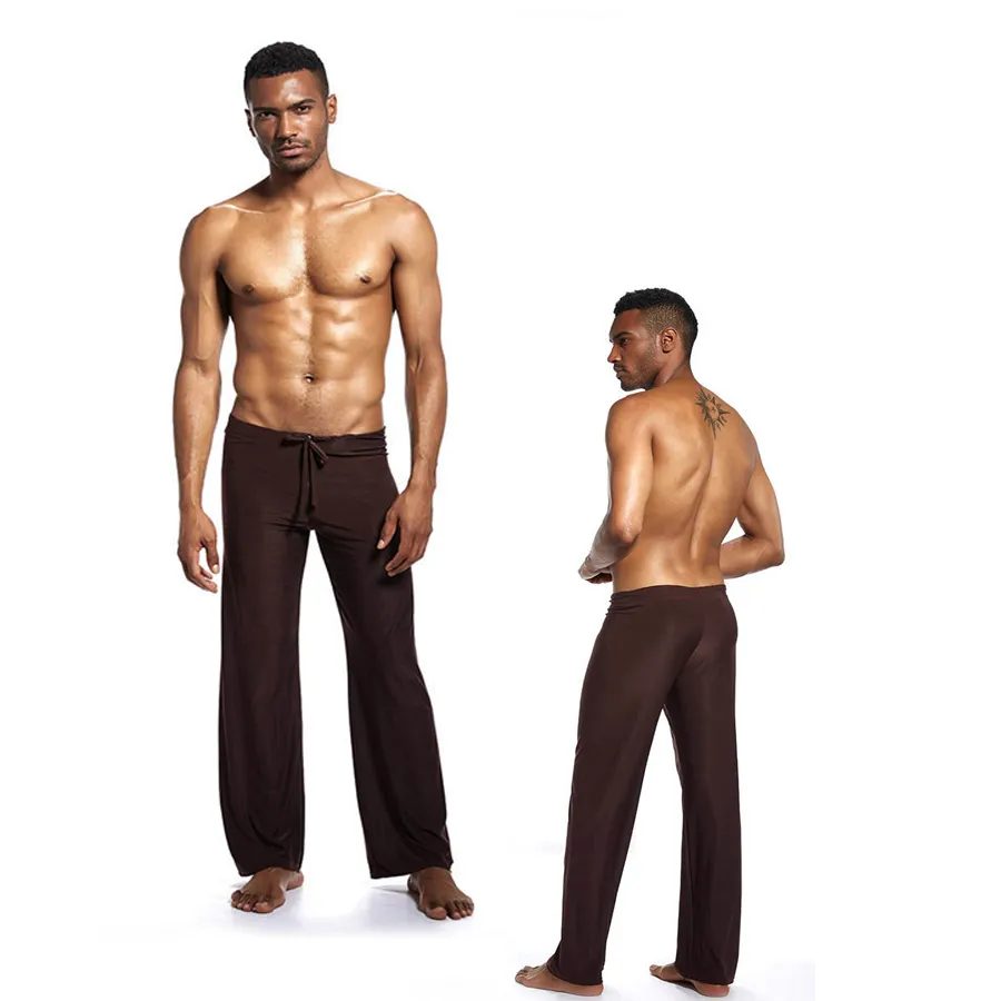 Calças de pijama de seda masculina de gelo Calças de descanso masculinas Calças de pijama masculinas Calças de dormir em casa masculinas roupas íntimas sexy tamanho grande247a