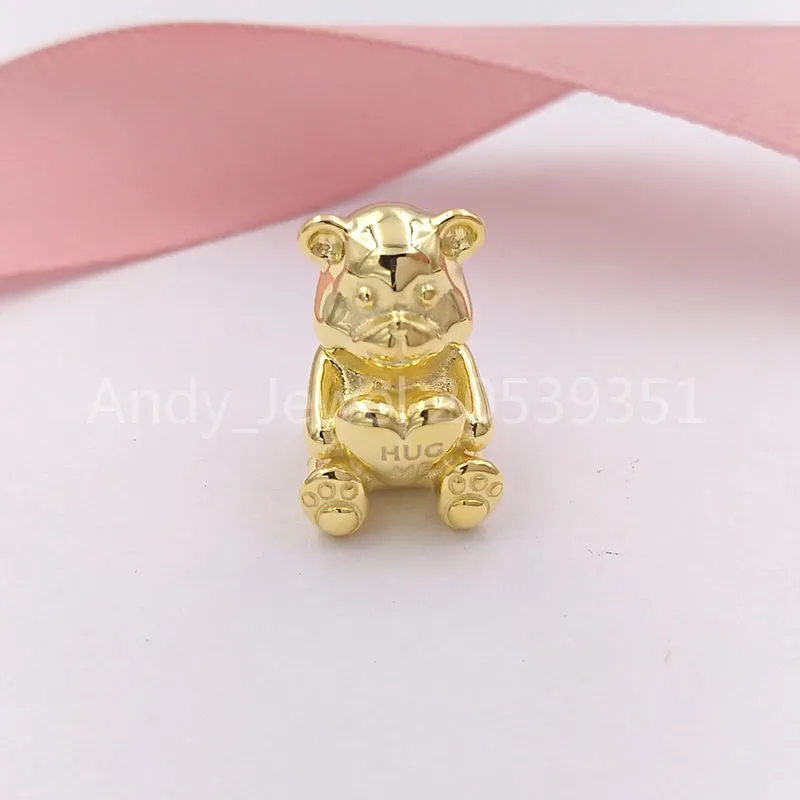 Andy Jewel Authentic 925 Sterling Silver Beads Theodore Bear Charms Adatto a bracciali gioielli stile Pandora europeo Collana 767236