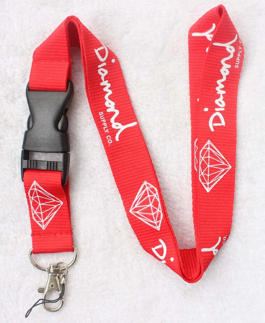 Diamond Sport Lanyard Set With Detachable Wrist Keychain Lanyard