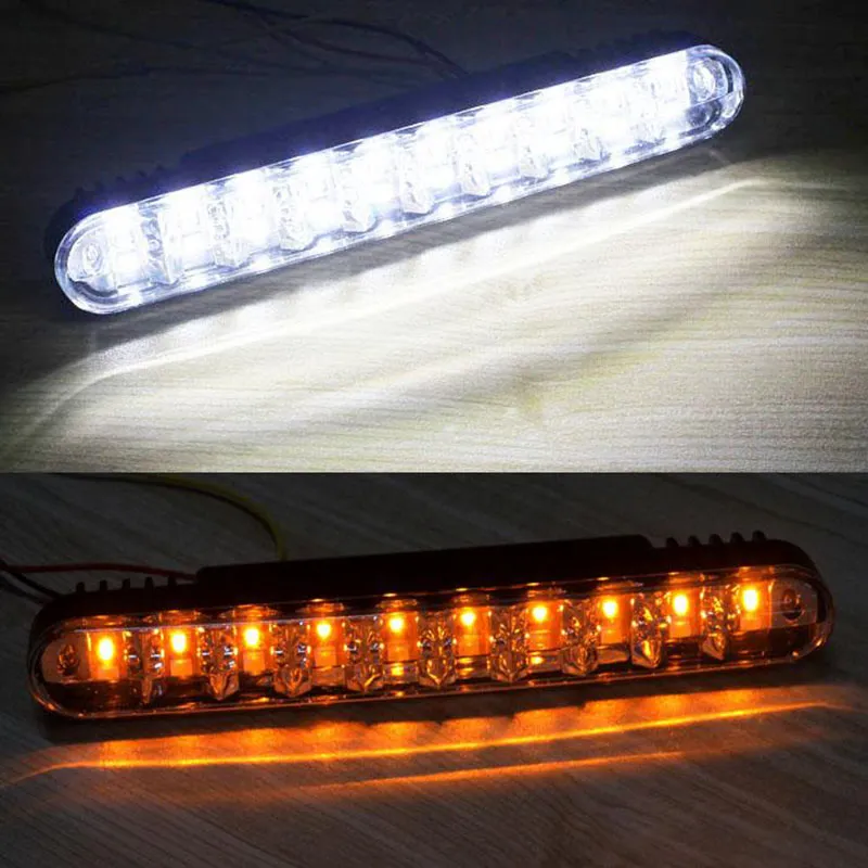 2x 30LED Araba Gündüz Fragman SUV Truck için Su geçirmez Tek Işıklar Otomatik 12V çevirin Işık DRL Gündüz Kafa Sis Lambası Running