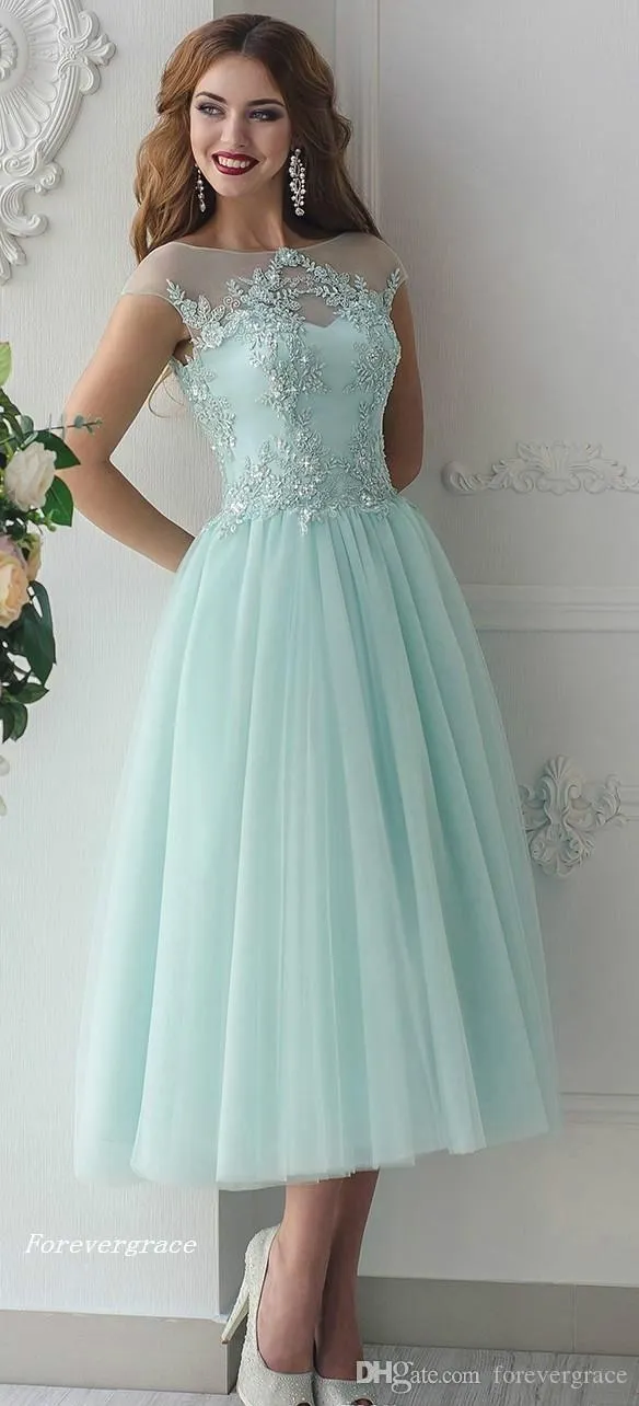 affordable lace bridesmaid dresses 2019 Cheap Lace Bridesmaid Dress Mint Sheer Neck... From Forevergrace,  Rs.10,485.57