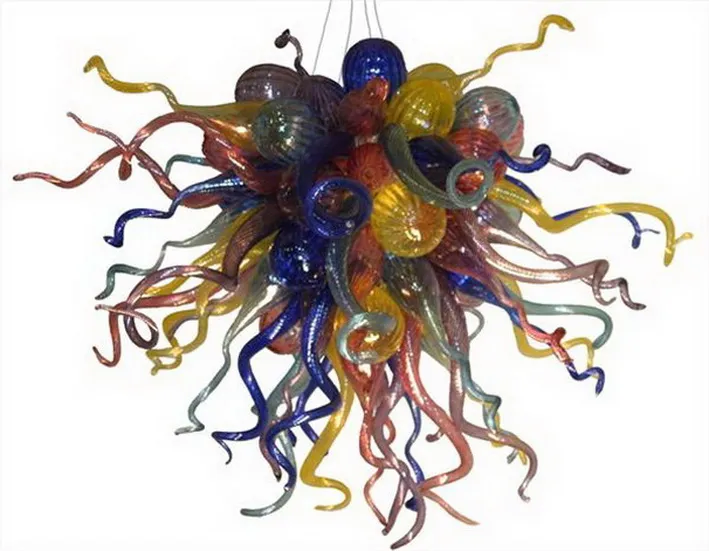 Nieuwe Mini Multi Gekleurde Hanglampen Chihuly Style LED House Deco Chinese Blown Glass Kroonluchter