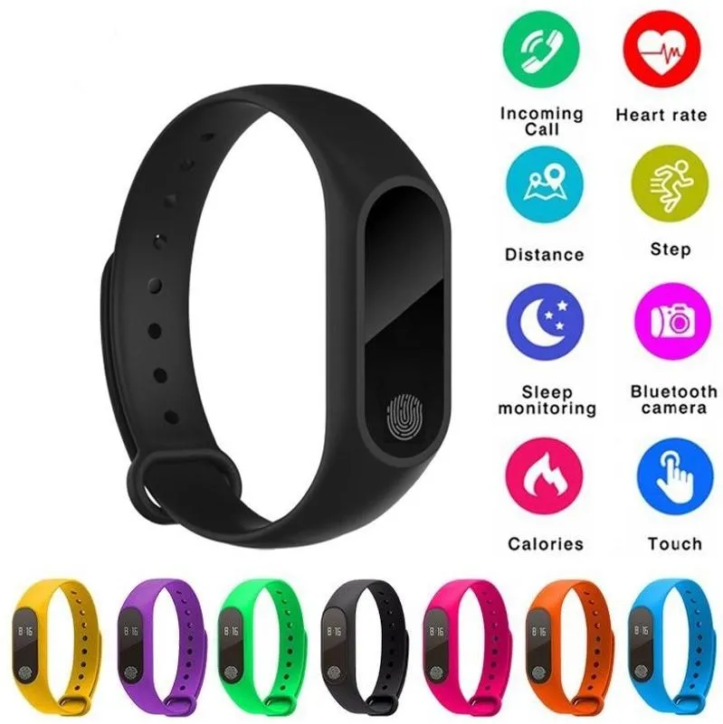 Reloj De Pulsera Inteligente Inteligente M2 Monitor SmartBand Salud Banda Aptitud Para Android Relojes Actividad De Seguimiento Con Paquete De 3,29 € | DHgate