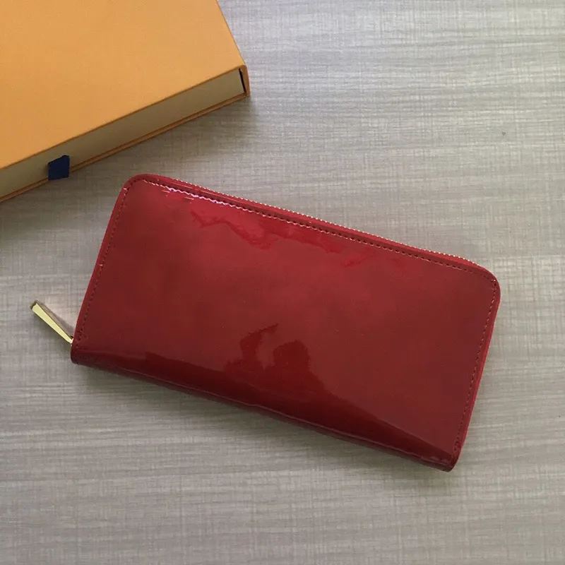 hot Classic mini patent leather embossing long of money women wallet Credit card note clutch bags card holder small Zipper change purse