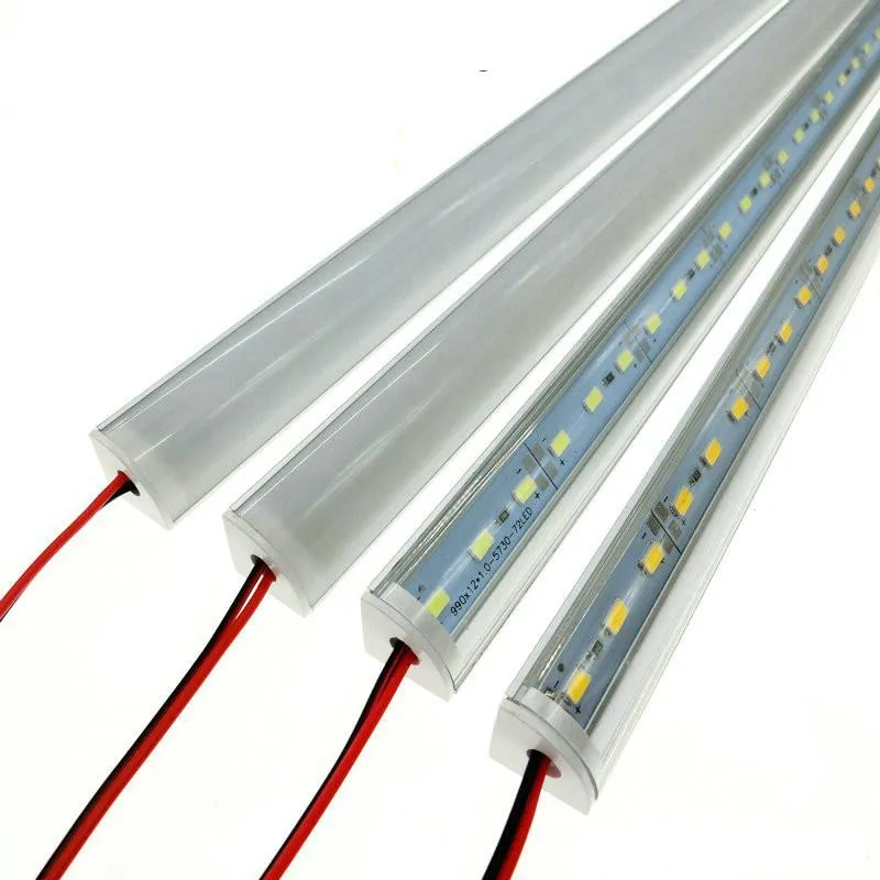 DC 12V 50cm 100cm 벽 코너 LED 바 빛은 5730 책상 테이블 빛 엄밀한 LED 조명 스트립 스트립 고휘도 SMD LED