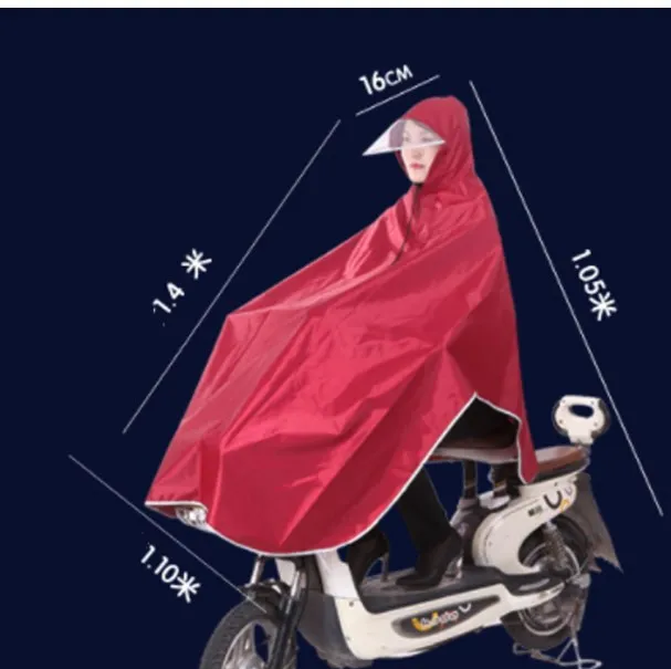 HORREX Poncho Pluie Cape Imperméable 128 * 110cm Velo Homme Femme