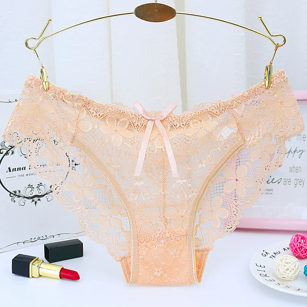 Wholesale Pink Lace Slip Briefs For Women Sexy Seamless Lace Underpants  With Bow Detail In From Ccyes, $2.04
