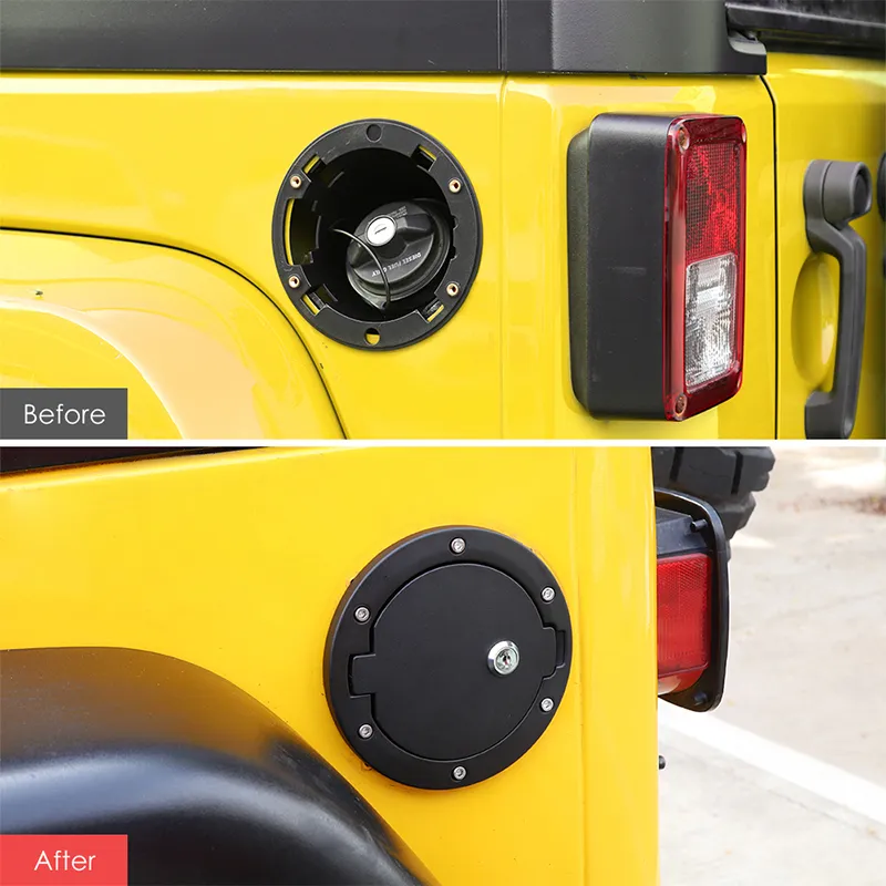 Gas Cap Cover Fuel Tank Door for 2018-2023 2024 Jeep Wrangler JL JLU 2/4 Door - Desert Fox Offroad Gas Cap Cover Fuel Tank Door for 2018-2023 2024 Jeep Wrangler JL JLU 2/4 Door - Desert Fox Offroad