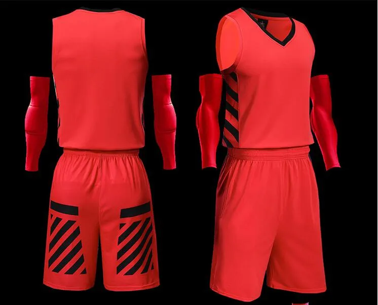 2019 Nouveaux maillots de basket-ball vierges logo imprimé Hommes taille S-XXL prix pas cher expédition rapide bonne qualité Cool RED CBRD001nQ