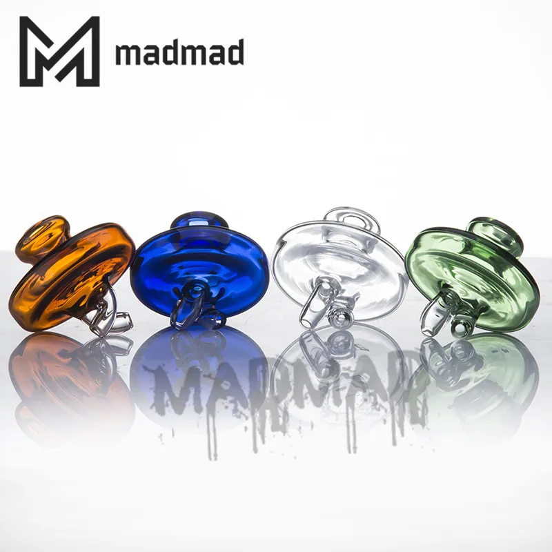 Colored Dual Directional Airflow Smoking Glass Carb Cap with Hollow Inner Tubes for Flat Top Quartz Banger Nail Spinner 767