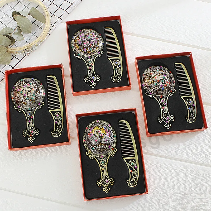 ヴィンテージ 手鏡＆コームセット ヴィンテージハンドミラーセット を￥277 | DHgate