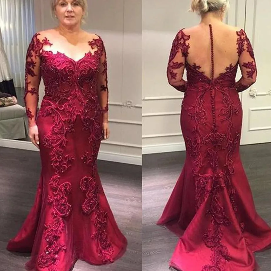 Deep red mother of the bride dress top
